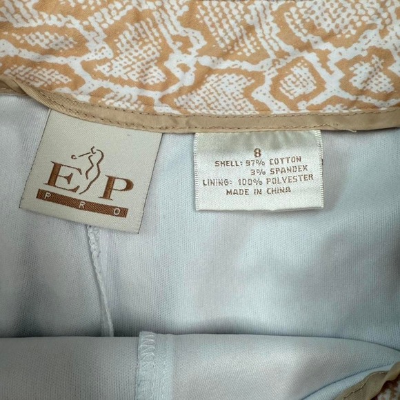 EP Pro Snake Print Golf Skort – Beige/White – Size 8 - Picture 3 of 7